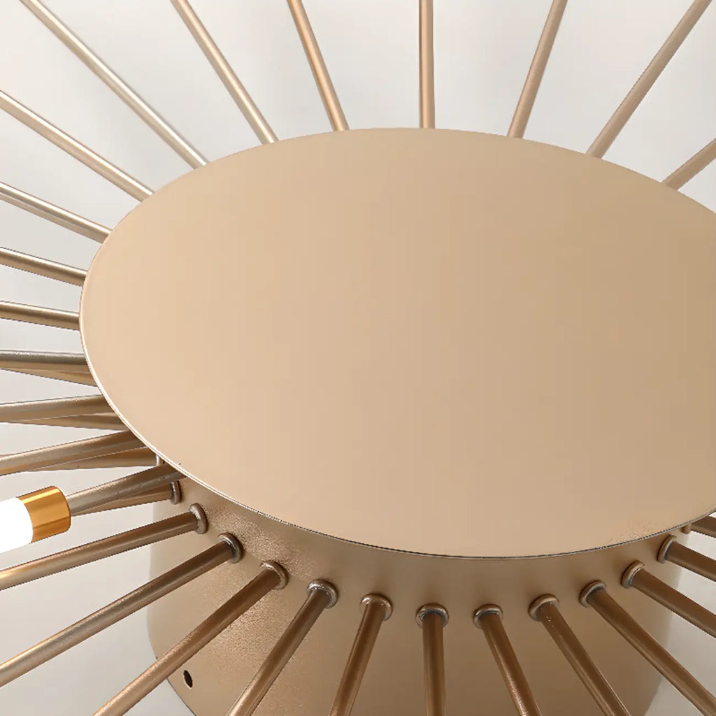 Modern Gold Sunburst LED Flush Mount Ceiling Light