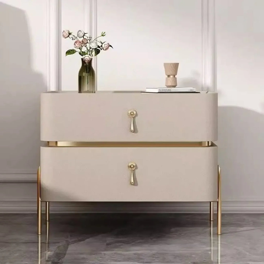 Modern Bedside Table with Sintered Stone Top