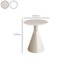 Modish Stone Round End Table with Metal Base