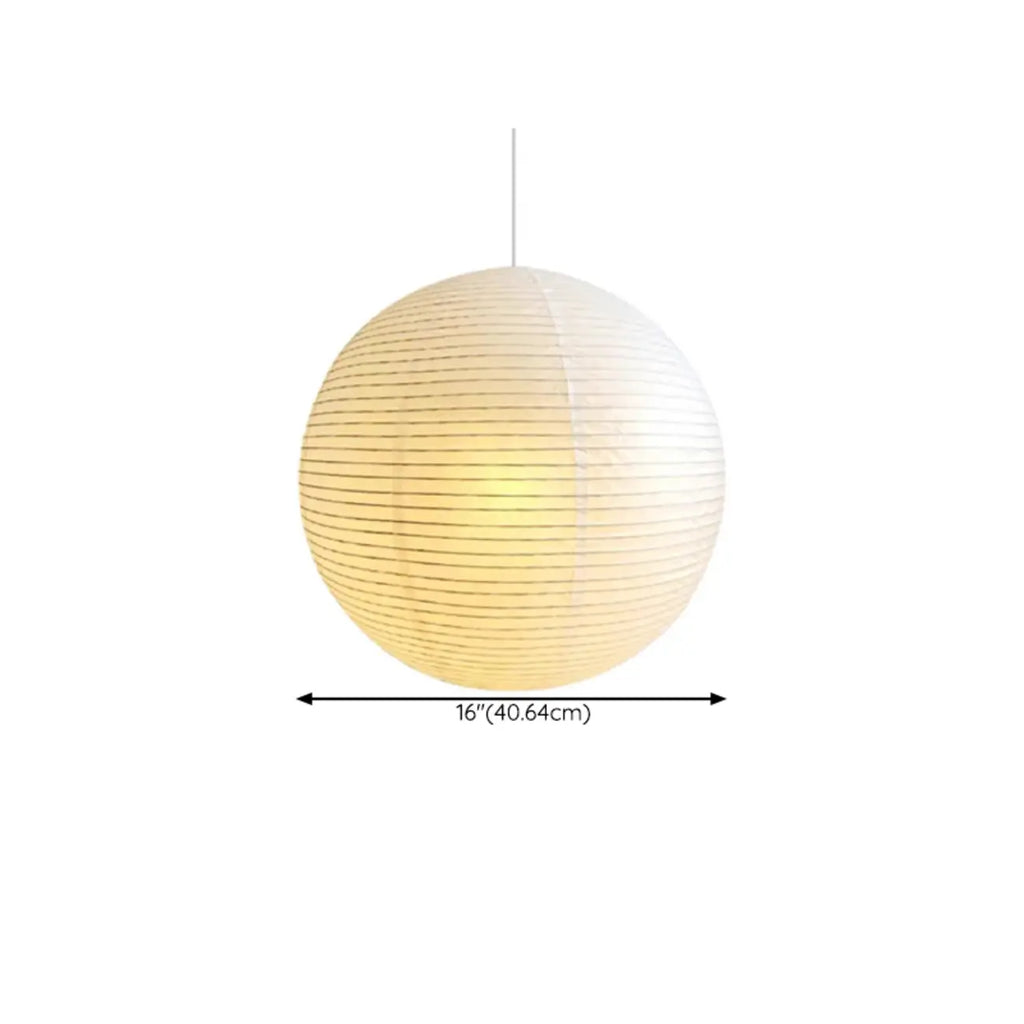 Modern White Globe Paper Adjustable Pendant Light for Dining