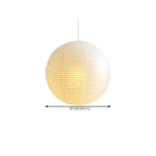 Modern White Globe Paper Adjustable Pendant Light for Dining