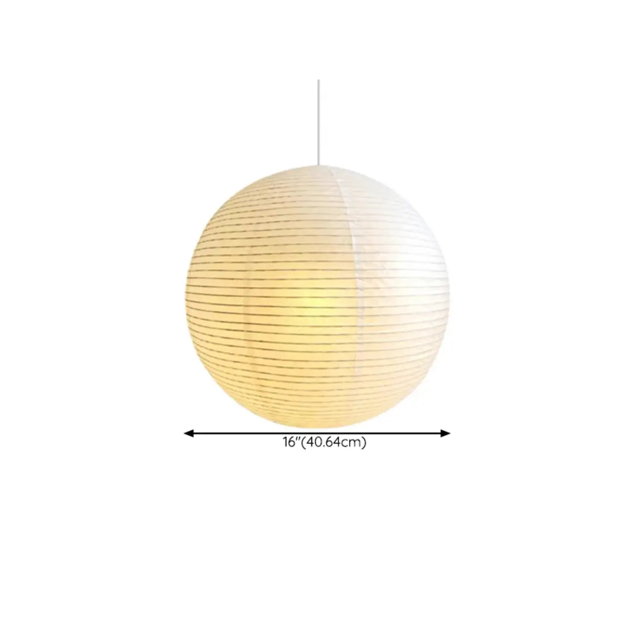 Modern White Globe Paper Adjustable Pendant Light for Dining