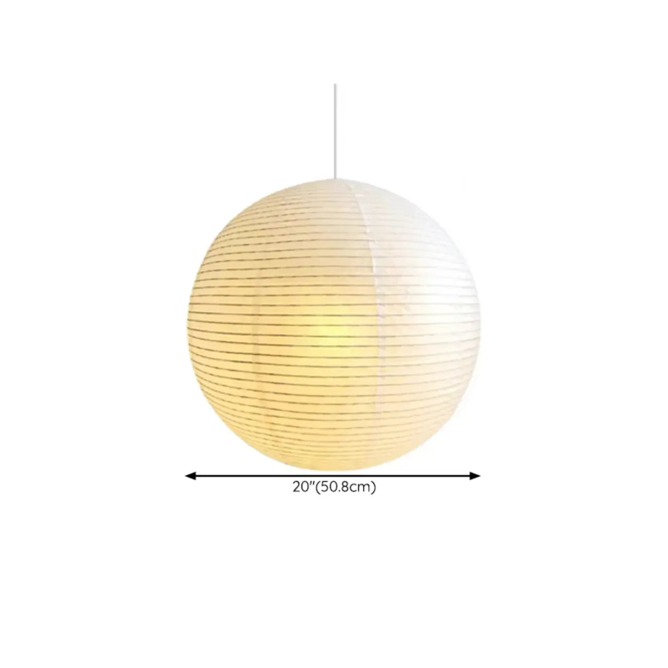 Modern White Globe Paper Adjustable Pendant Light for Dining