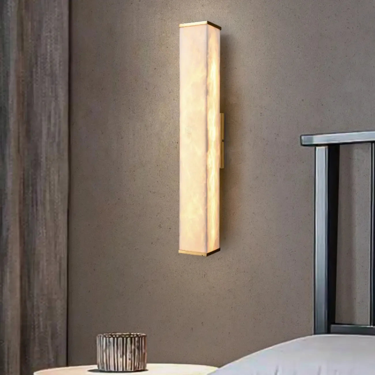 Modern Metallic Rectangular Tri Color Light Metal Wall Lght