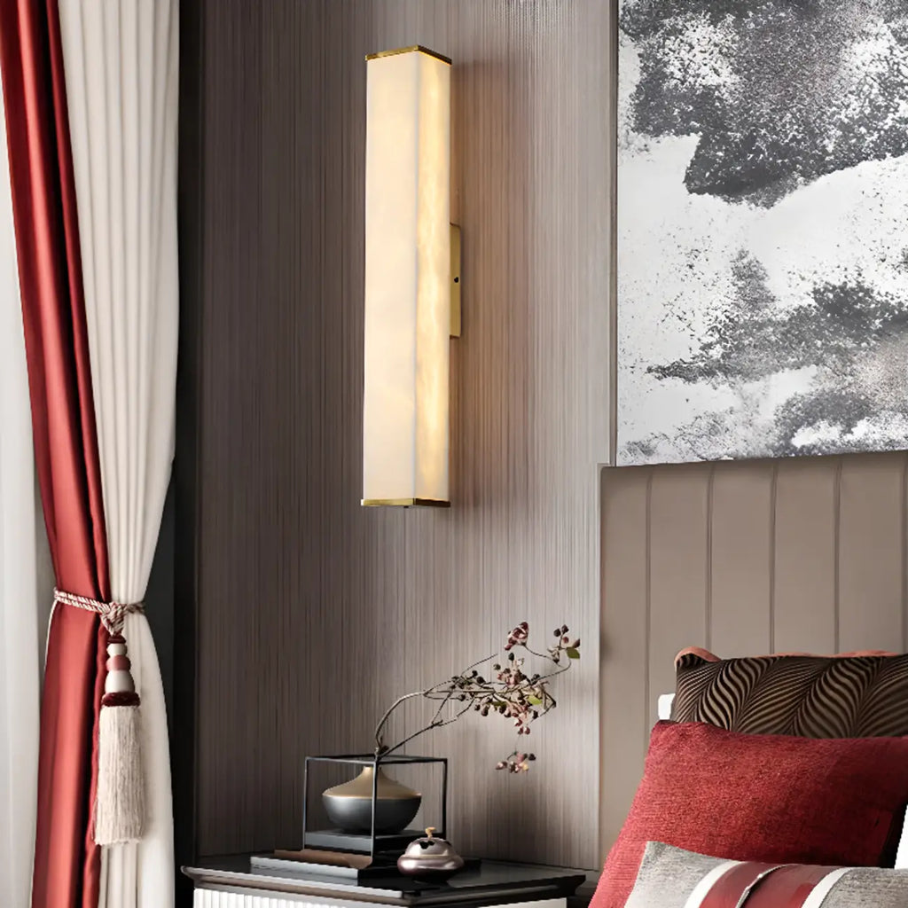 Modern Metallic Rectangular Tri Color Light Metal Wall Lght