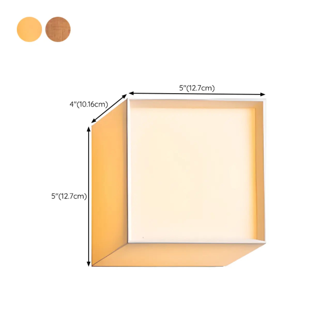 Ambient Cloth Shade Square Flush Mount Wall Sconce