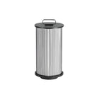 Black Metal Cylindrical Glass Post Cap Light