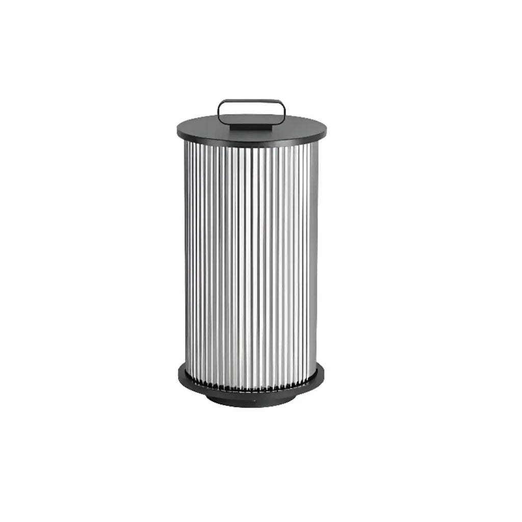 Black Metal Cylindrical Glass Post Cap Light