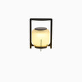 Portable Drum Solar Black Outdoor Post Lights