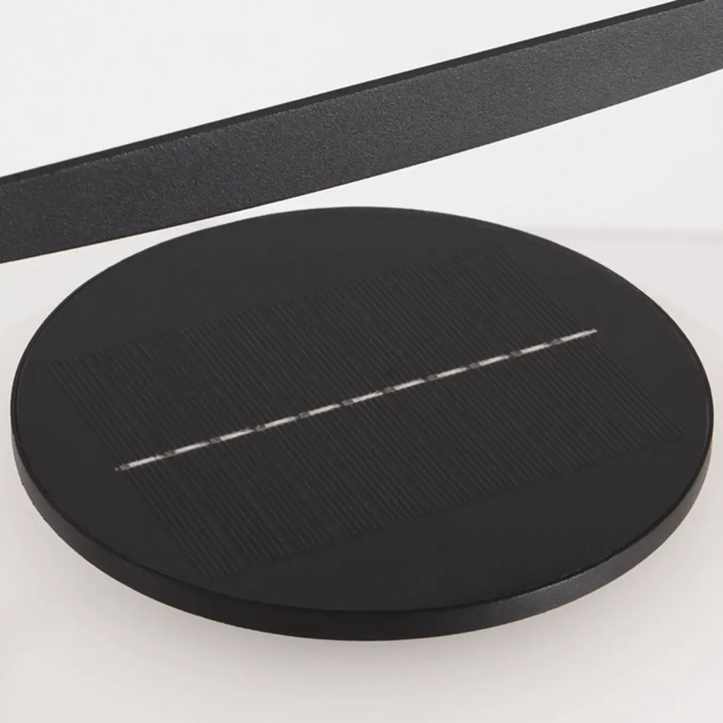 Portable Drum Solar Black Outdoor Post Lights