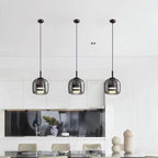 Dimmable Geometric Metal Glass LED Pendant Light
