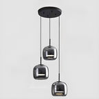 Dimmable Geometric Metal Glass LED Pendant Light
