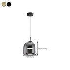 Dimmable Geometric Metal Glass LED Pendant Light