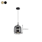 Dimmable Geometric Metal Glass LED Pendant Light