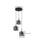 Dimmable Geometric Metal Glass LED Pendant Light