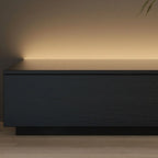 Minimalist Black Long Rectangular TV Stand with 4 Drawers