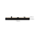 Minimalist Black Long Rectangular TV Stand with 4 Drawers