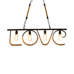 Industrial Metal LOVE Design Island Pendant Light for Kitchen