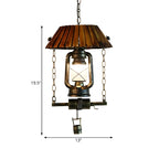 Rustic Brown Glass Pendant Light for Kitchen Island