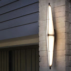 Modern Geometric White Acrylic LED Outdoor Wall Sconce