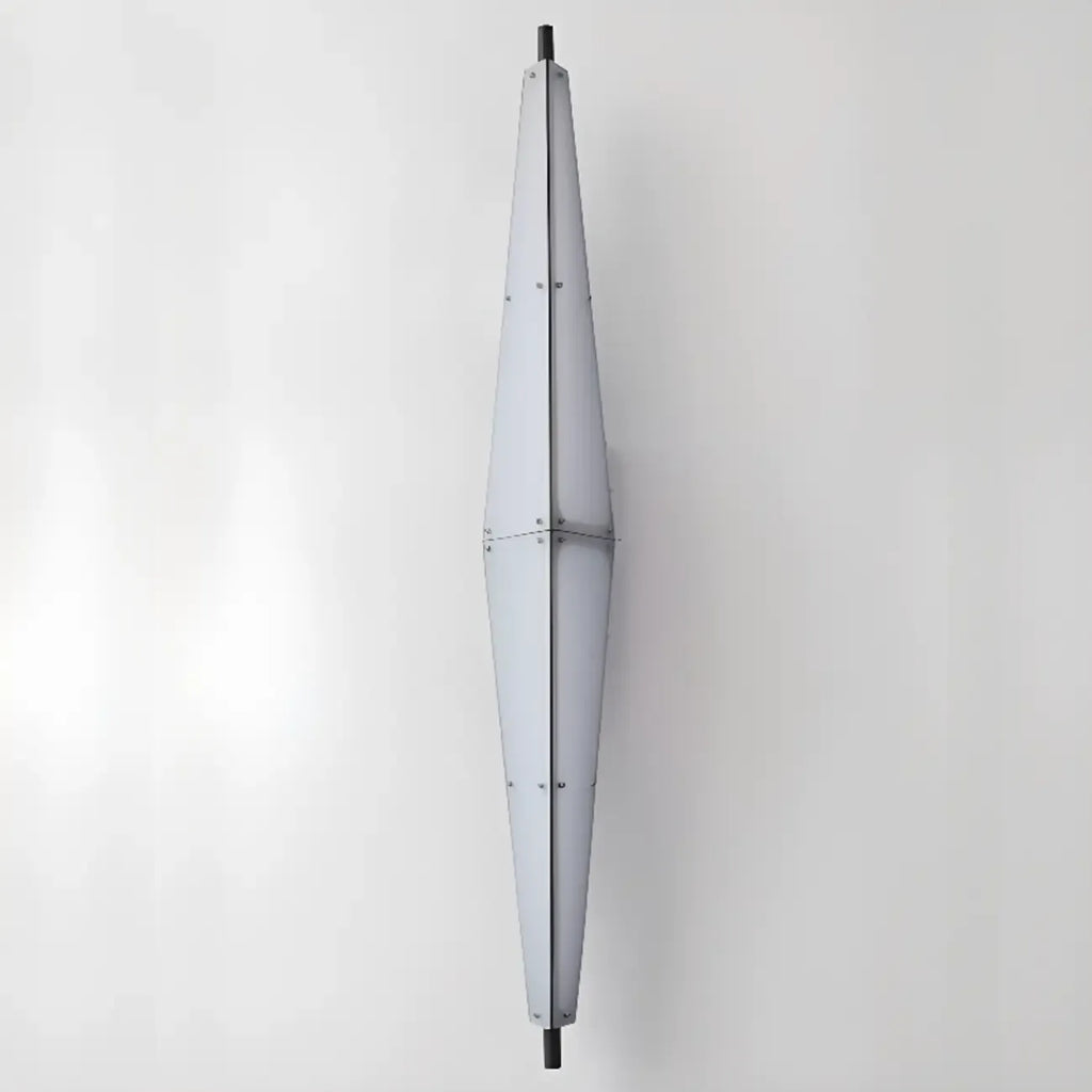 Modern Geometric White Acrylic LED Outdoor Wall Sconce