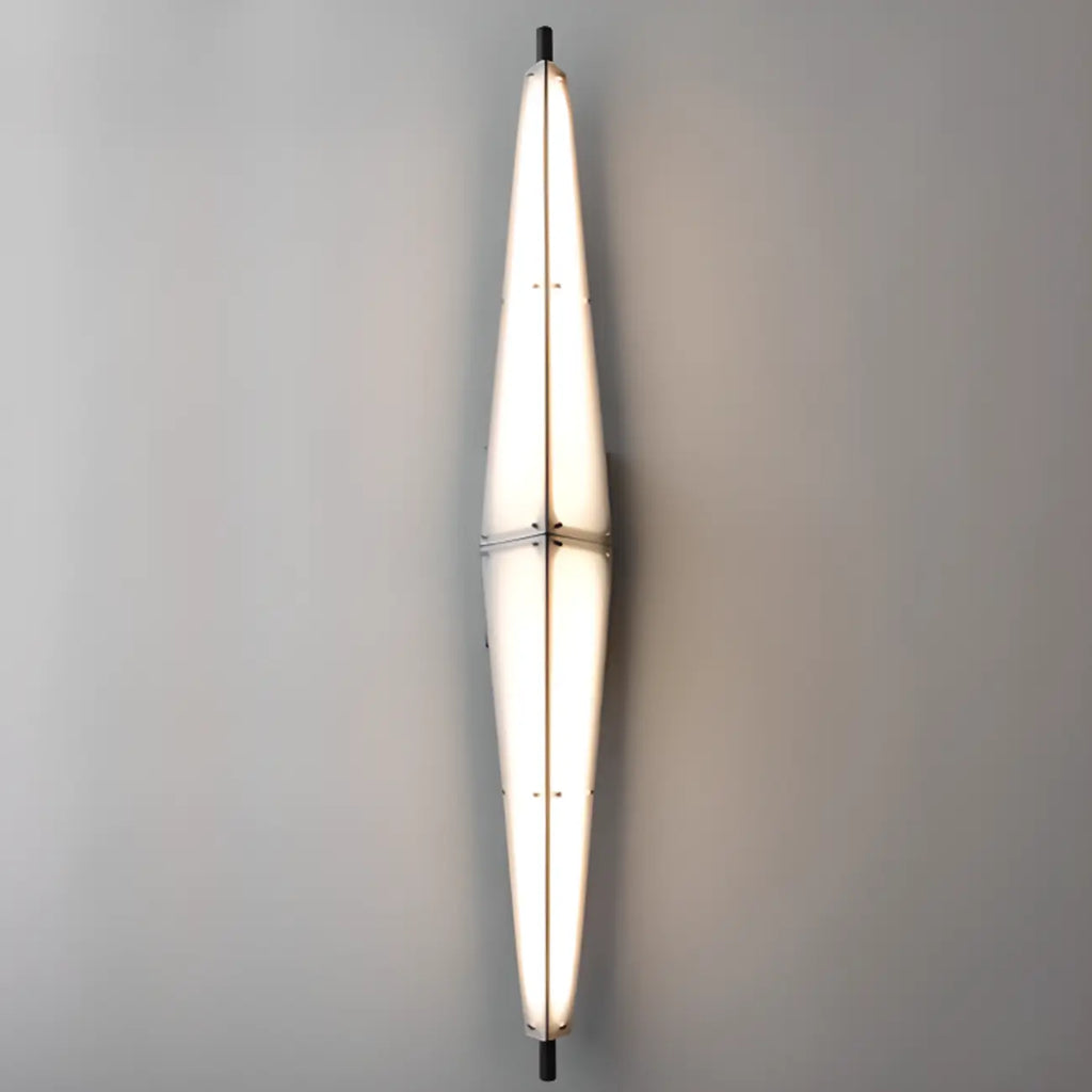 Modern Geometric White Acrylic LED Outdoor Wall Sconce