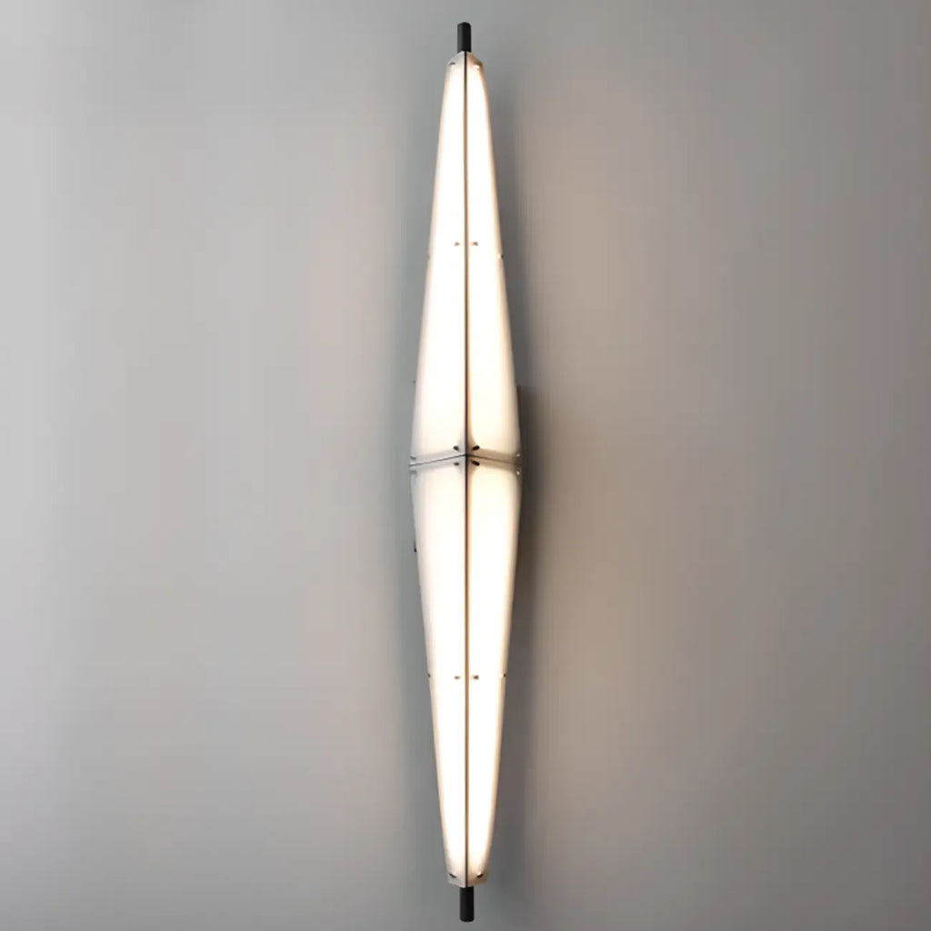 Modern Geometric White Acrylic LED Outdoor Wall Sconce