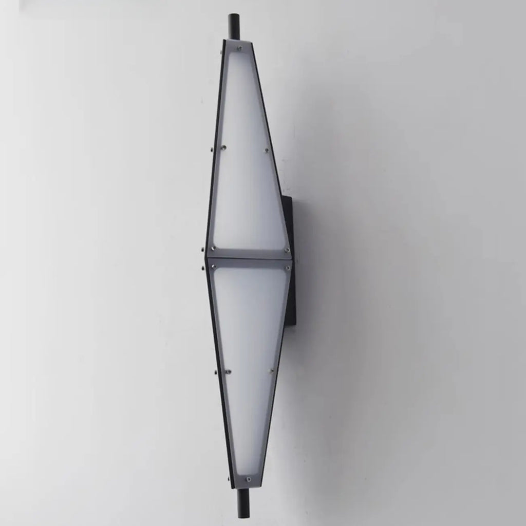 Modern Geometric White Acrylic LED Outdoor Wall Sconce