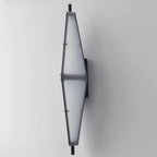 Modern Geometric White Acrylic LED Outdoor Wall Sconce