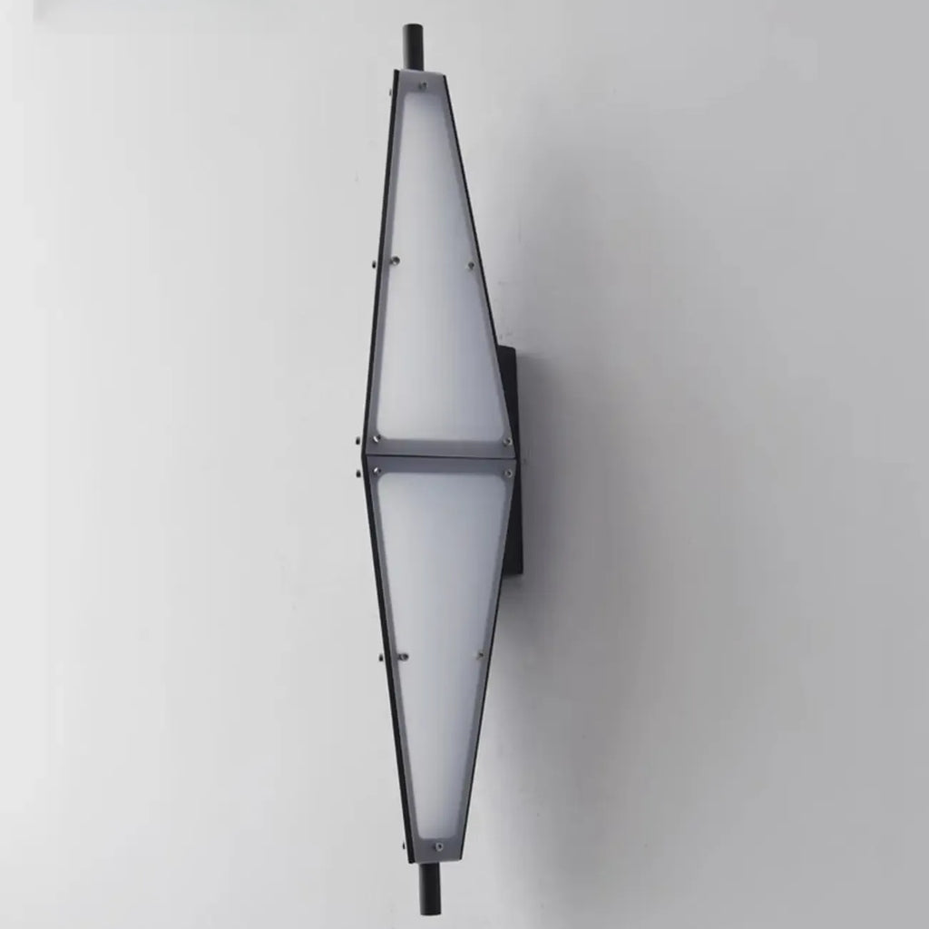 Modern Geometric White Acrylic LED Outdoor Wall Sconce