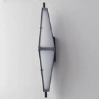Modern Geometric White Acrylic LED Outdoor Wall Sconce