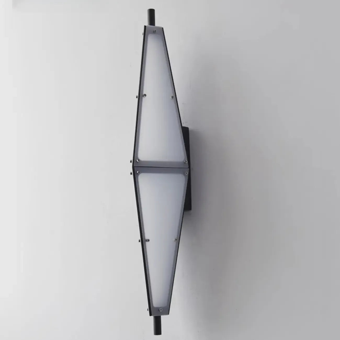 Modern Geometric White Acrylic LED Outdoor Wall Sconce