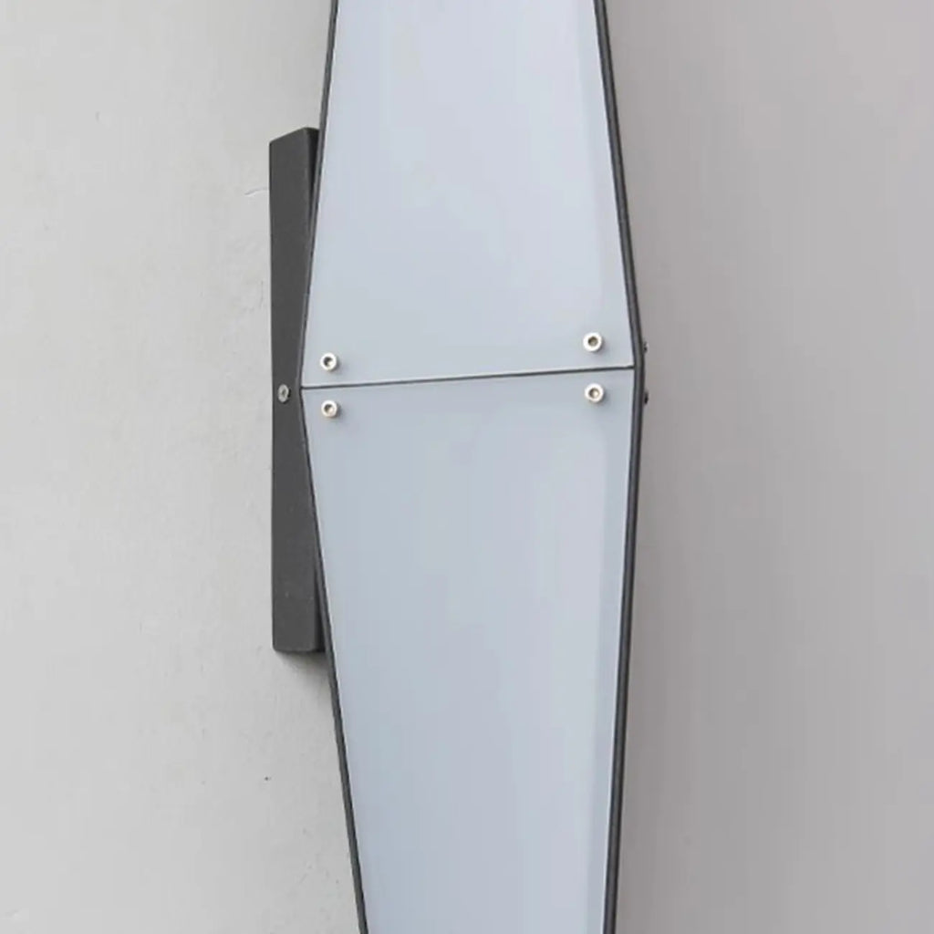 Modern Geometric White Acrylic LED Outdoor Wall Sconce