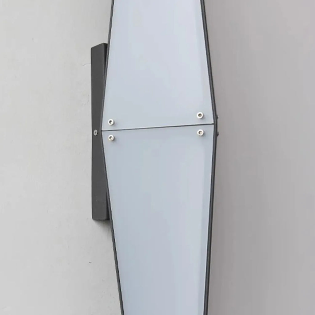 Modern Geometric White Acrylic LED Outdoor Wall Sconce