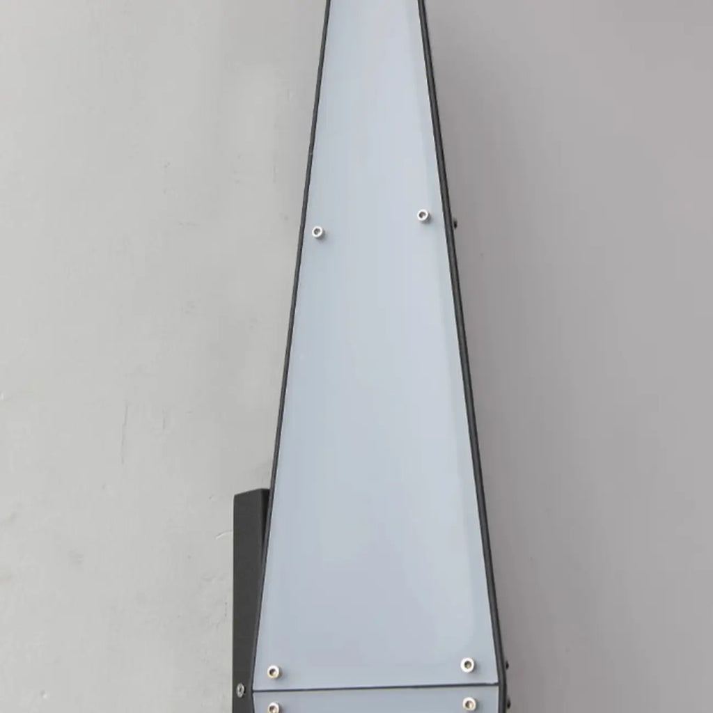Modern Geometric White Acrylic LED Outdoor Wall Sconce