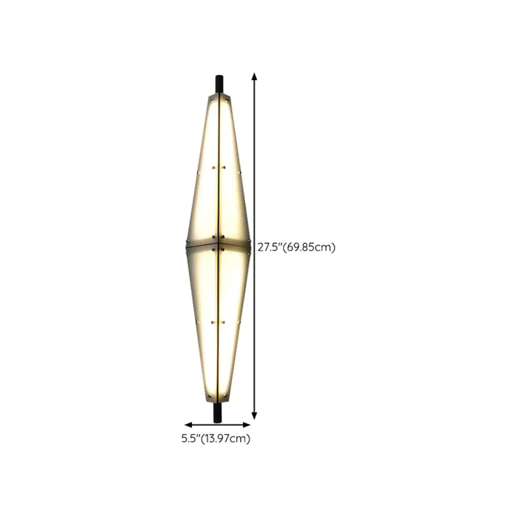 Modern Geometric White Acrylic LED Outdoor Wall Sconce