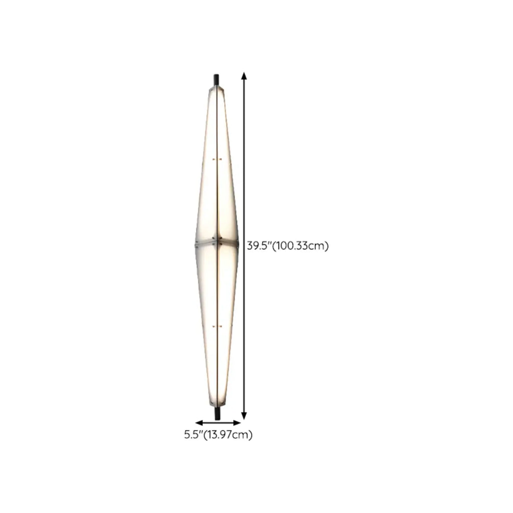 Modern Geometric White Acrylic LED Outdoor Wall Sconce
