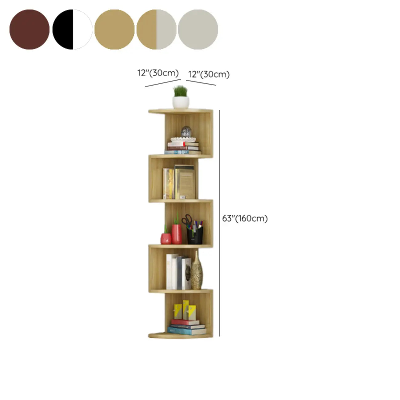 Modern Black White Wooden Living Room Corner Cabinet