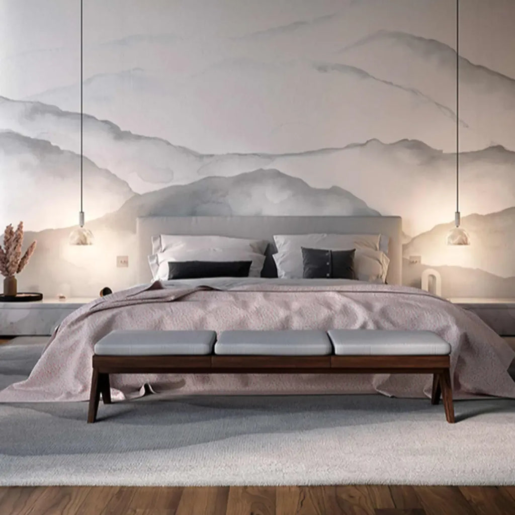 Contemporary Bedroom White Alabaster Dome Pendant Light