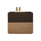 Modern Wood Two-Tone Elegant Nightstand with Drawer