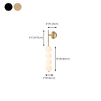 Modern Metal Acrylic Ball 4-Light Wall Sconce