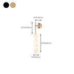Modern Metal Acrylic Ball 4-Light Wall Sconce