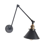 Cone Shade Metal Retro Swing Arm Wall Light