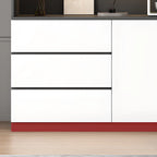 Freestanding Modern Tall Wood Open Storage Wine Cabinet
