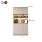 Freestanding Modern Tall Wood Open Storage Wine Cabinet