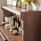 Lighting Wooden 3-Drawer Pegboard Back Brown Sideboard
