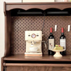 Lighting Wooden 3-Drawer Pegboard Back Brown Sideboard