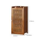 Rustic Bamboo Brown Shoe Cabinet for Entryway