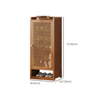 Rustic Bamboo Brown Shoe Cabinet for Entryway