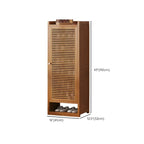 Rustic Bamboo Brown Shoe Cabinet for Entryway